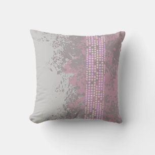 almohada abstracta de puntos morados grises silenc