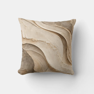 Almohada abstracta de textura de yeso neutra orgán
