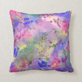 Almohada abstracta del acento de la acuarela