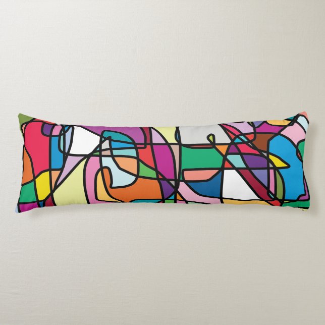 Almohada abstracta del cuerpo del Doodle de los (Anverso)