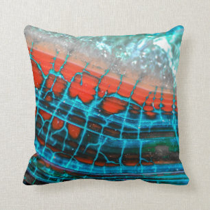 Almohada abstracta del mar de la ágata de la vena