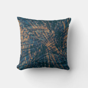 Almohada abstracta del vuelo del pavo real