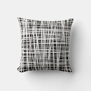 almohada abstracta en blanco y negro