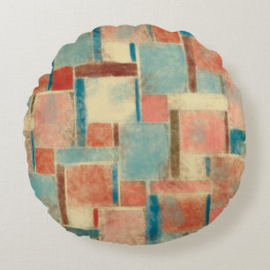 Almohada abstracta geométrica a cuadros redondos