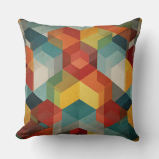 Almohada abstracta geométrica de cubos de mediados