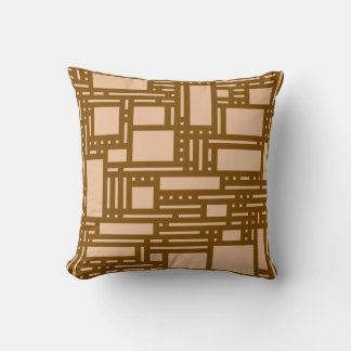 Almohada abstracta geométrica de terracota de melo