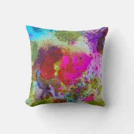 Almohada abstracta manchada de tinta del diseño