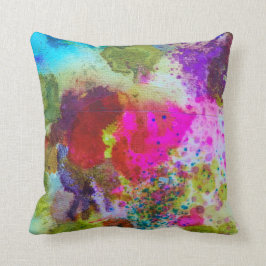 Almohada abstracta manchada de tinta del diseño