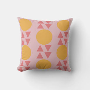 Almohada abstracta moderna rosa amarilla
