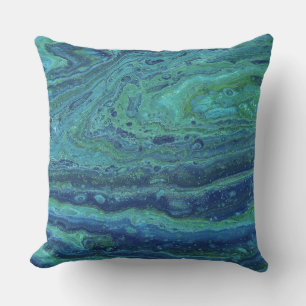 Almohada abstracta verde azul frío Wabash 3