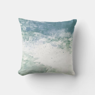 Almohada abstrata turquesa y marinera
