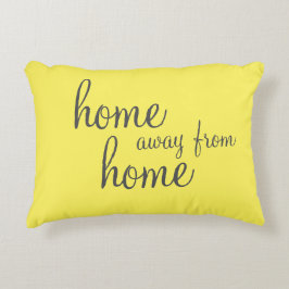 almohada acentuada amarillo bonito "hogar lejos de