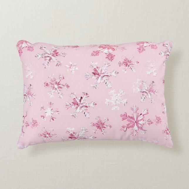 Almohada acentuada y cojín que trae sueños rosas (Anverso)