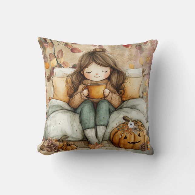 Almohada acogedora de otoño (Anverso)