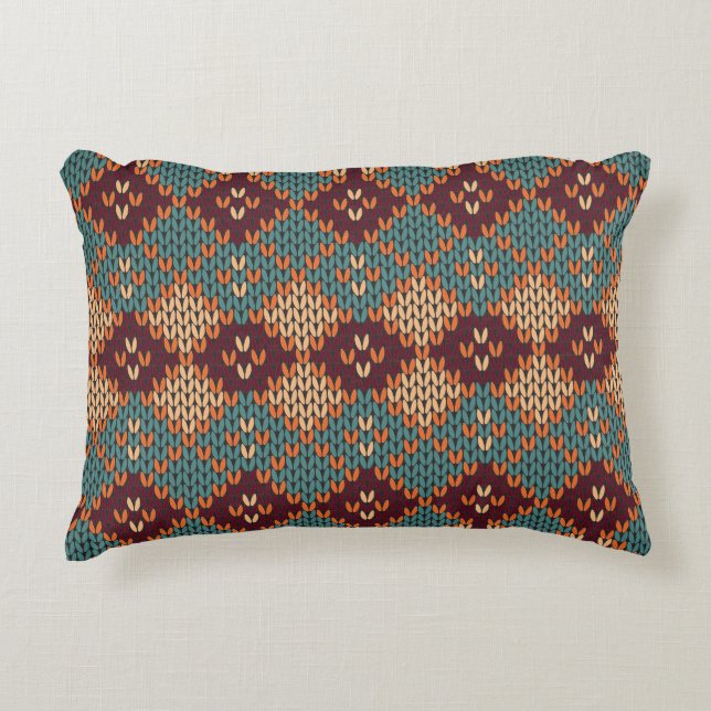 Almohada acogedora del acento de Boho del tejido (Anverso)