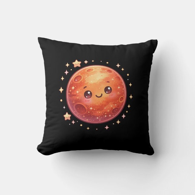 Almohada acolchada del planeta Marte Kawaii  (Anverso)