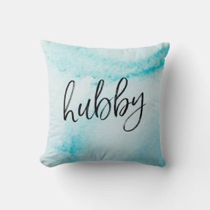 almohada acuática de color azul acuático con membr