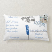 Almohada adaptable de la postal con su mensaje