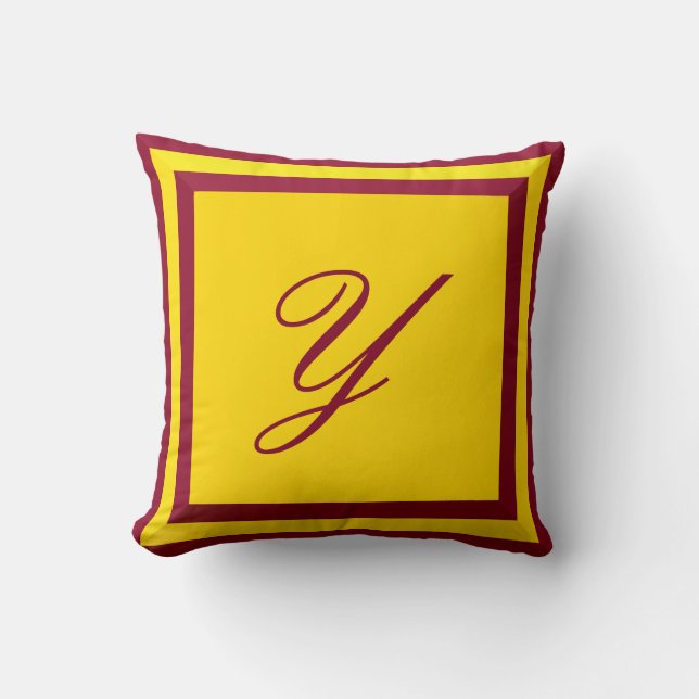 Almohada adaptable del monograma de Borgoña y del (Anverso)