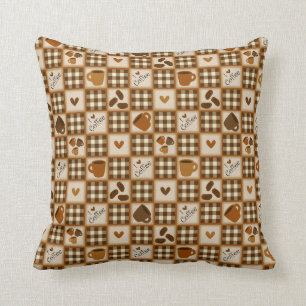 Almohada adorable de los amantes del café