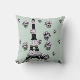 Almohada Adorable París con Patrón y Torre Eiffel