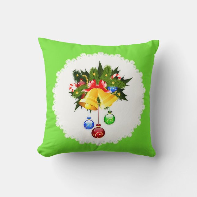 Almohada adornada de Belces de navidad (Anverso)