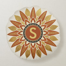 Almohada Afrohemiana con Inicial Personalizada