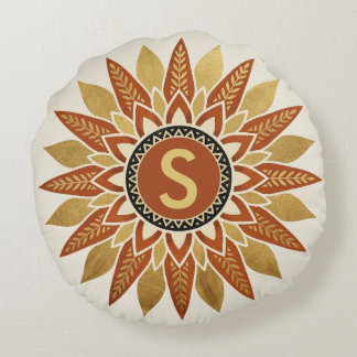 Almohada Afrohemiana con Inicial Personalizada