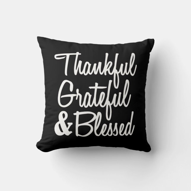 Almohada agradecida y bendecida agradecida de la (Anverso)