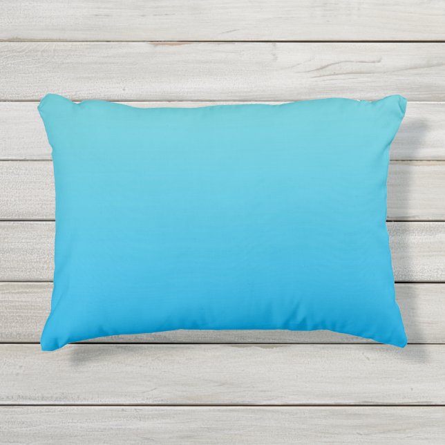 Almohada al aire libre azul de Ombre de la (Anverso)