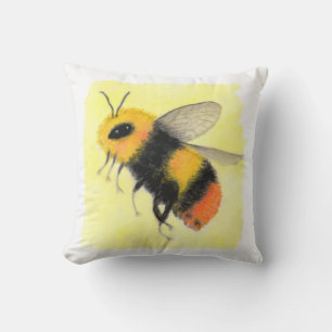 Almohada al aire libre de la abeja de la acuarela