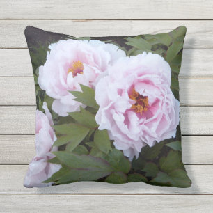 Almohada al aire libre de la tela del Peony bonito
