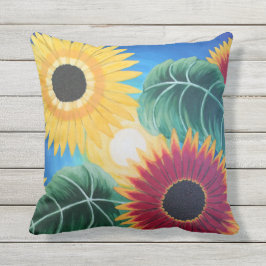 Almohada al aire libre de los "girasoles"