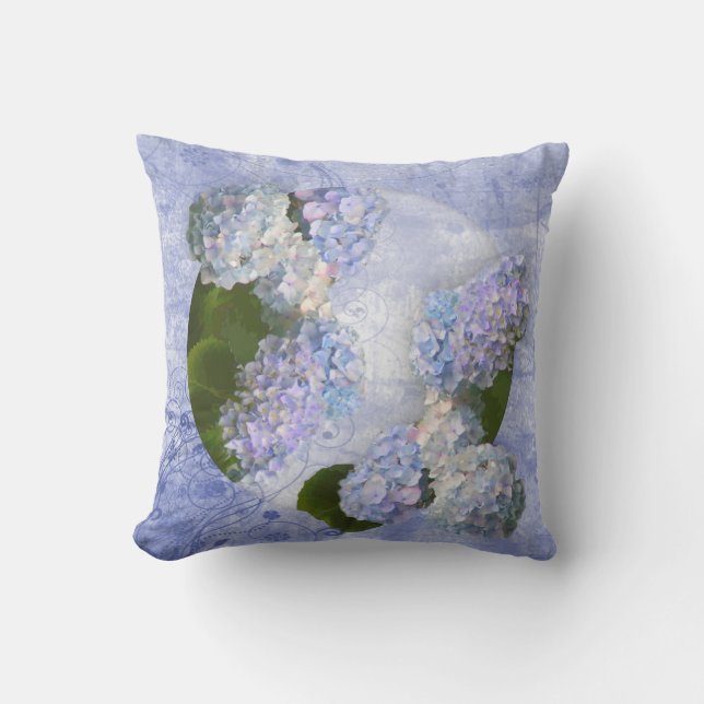 Almohada al aire libre de los Hydrangeas (Anverso)