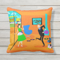 Almohada al aire libre de los padres retros