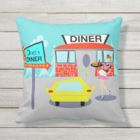 almohada al aire libre del comensal de los años 50