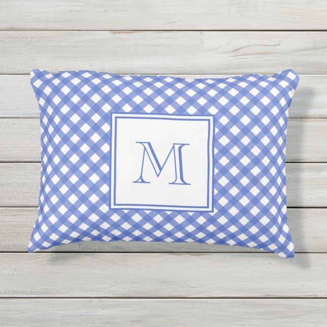 Almohada al aire libre del monograma del modelo de (Reverso)