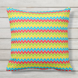 Almohada al aire libre del multicolor mexicano de