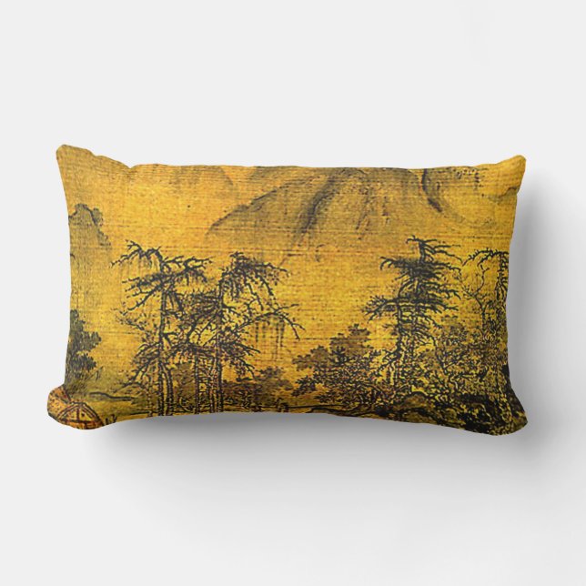 Almohada al aire libre del paisaje chino antiguo (Anverso)