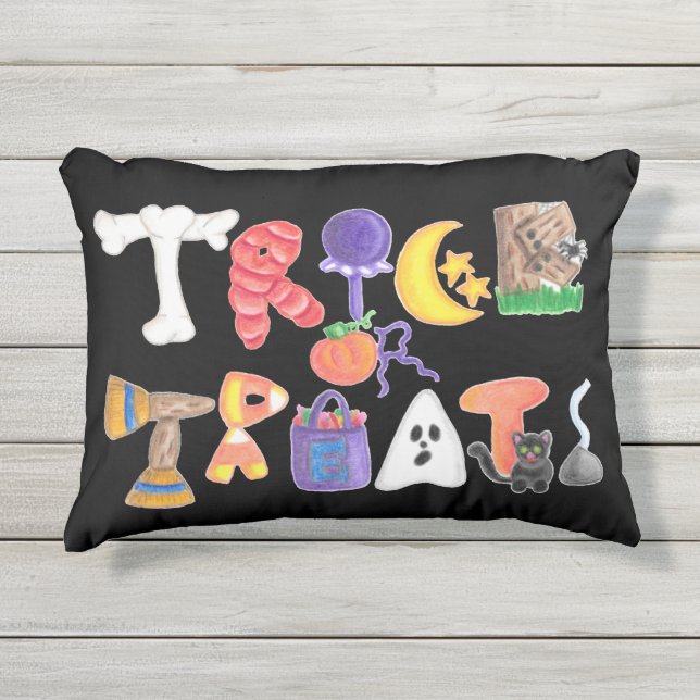 Almohada al aire libre del truco o de la (Anverso)