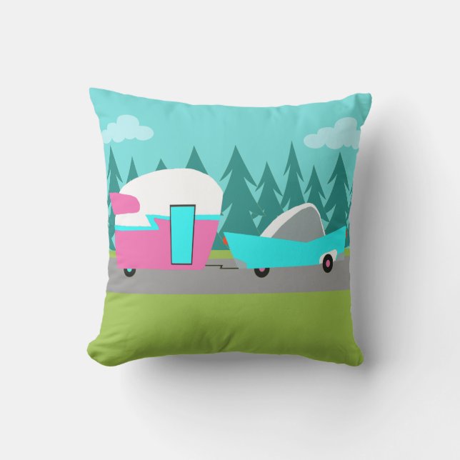 Almohada al aire libre retra del campista/del (Anverso)