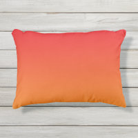 Almohada al aire libre roja y anaranjada de Ombre