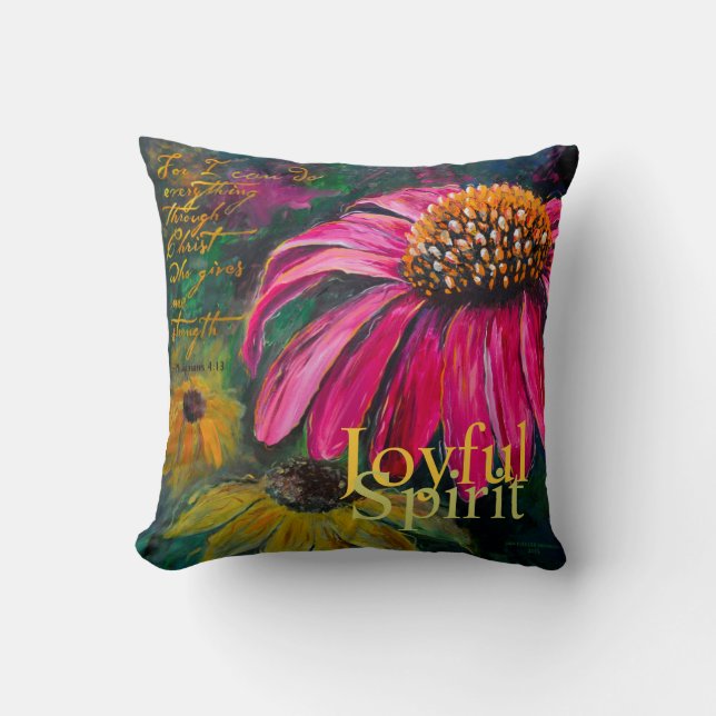 Almohada alegre de Coneflower del alcohol (Anverso)