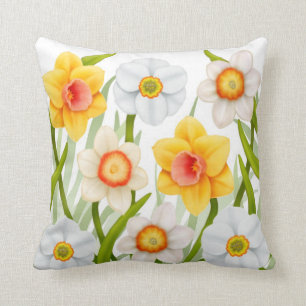 Almohada alegre de los narcisos de la primavera