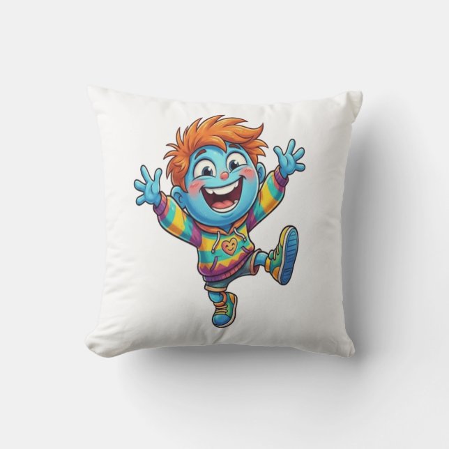 Almohada Alegre de Personaje de Dibujos Animados  (Anverso)
