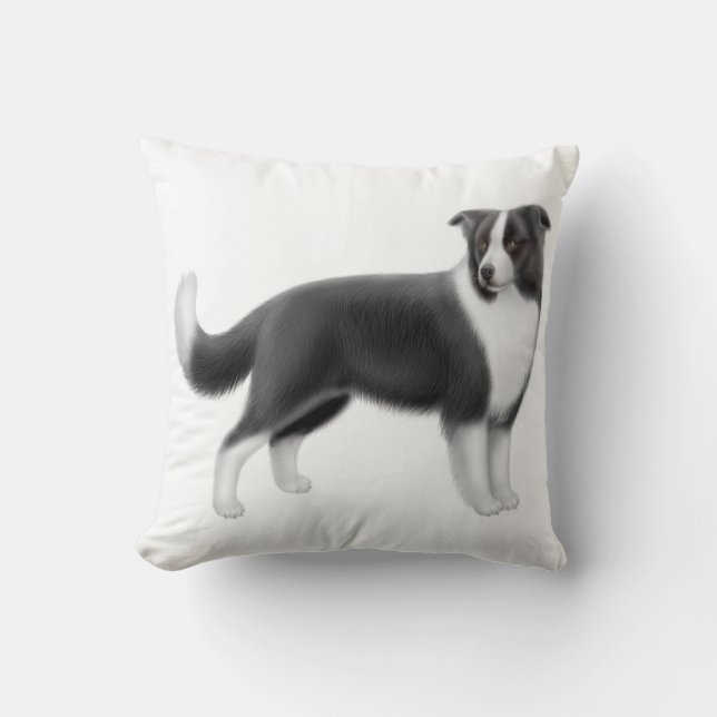 Almohada alerta del perro del border collie (Anverso)