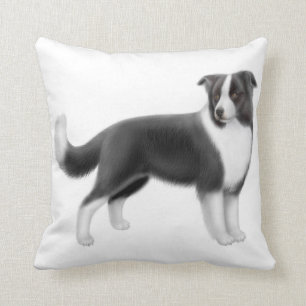 Almohada alerta del perro del border collie