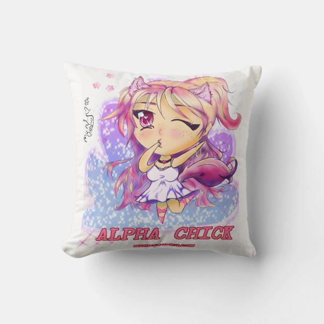 Almohada alfa 16X16 del polluelo (Anverso)