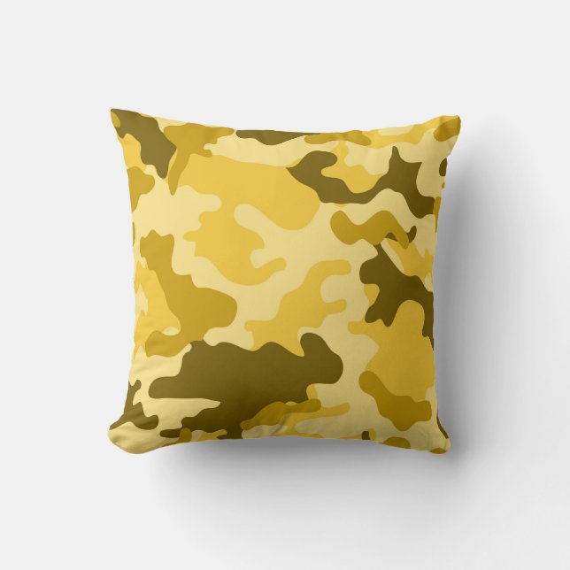 Almohada Amarilla de Camuflaje (Anverso)