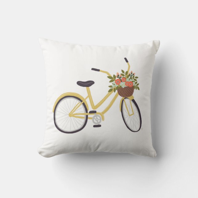 Almohada amarilla de la bicicleta (Anverso)
